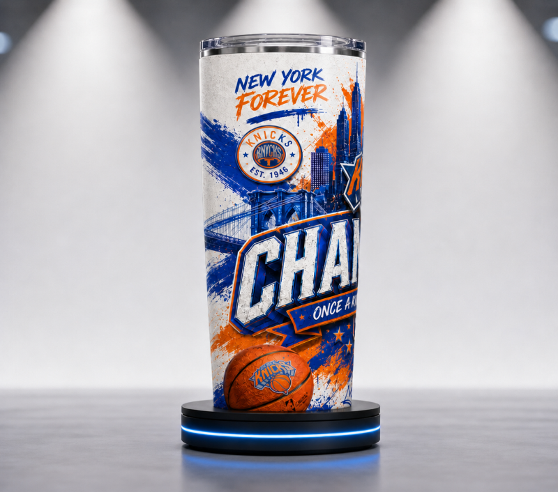 New York Basketball Champions 2026 20oz Stainless Steel Tumbler | Double Wall Insulated Travel Mug