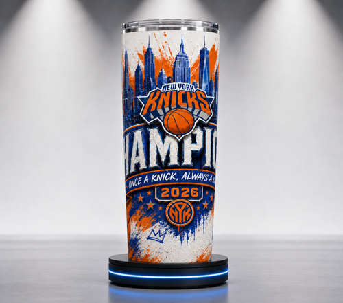 New York Basketball Champions 2026 20oz Stainless Steel Tumbler | Double Wall Insulated Travel Mug
